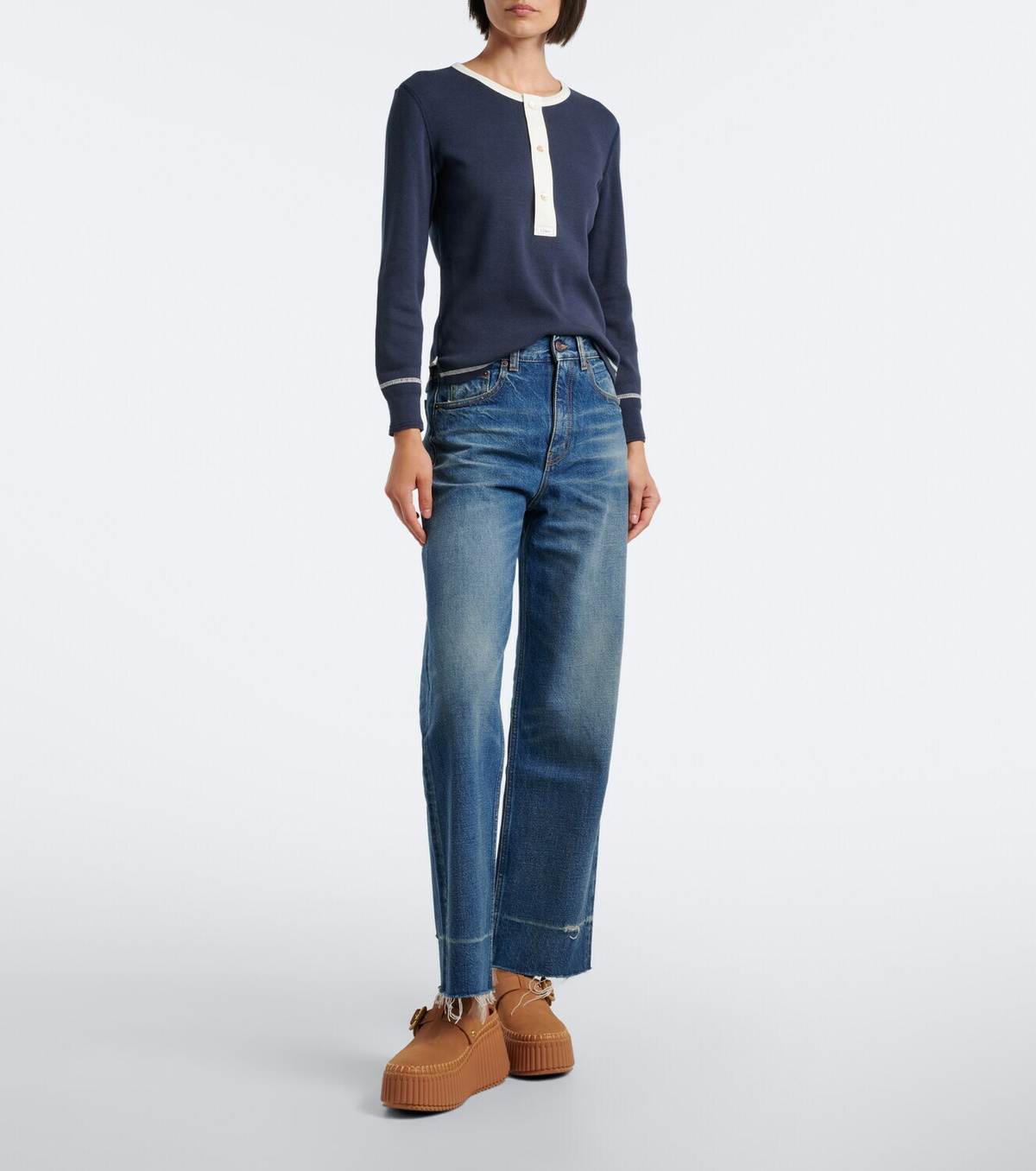 Chloé Nama leather platform mules