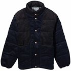 Garbstore Men's Cord Puffer Jacket in Navy