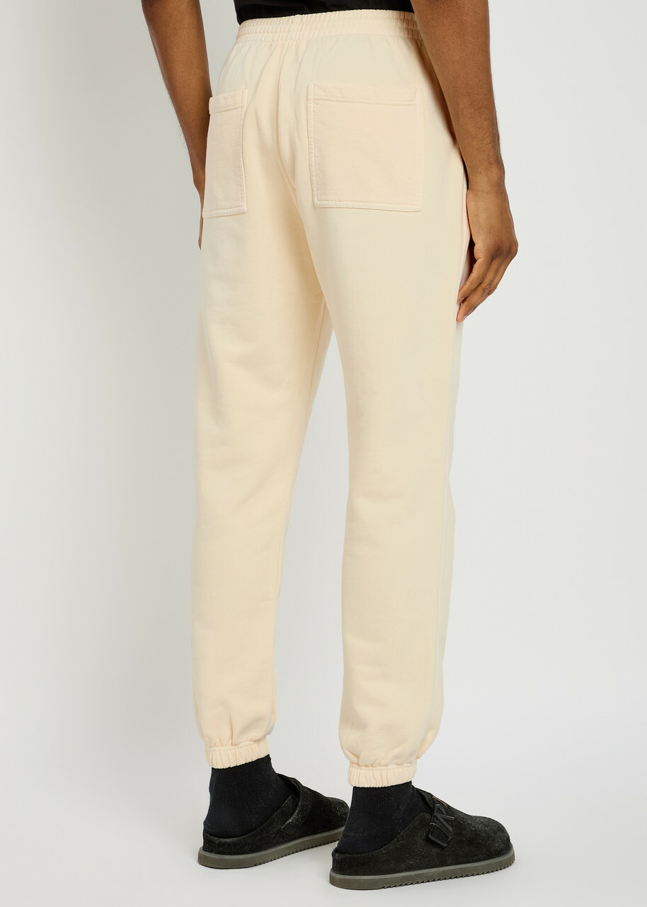 Represent Owners Club Logo-print Cotton Sweatpants Cream