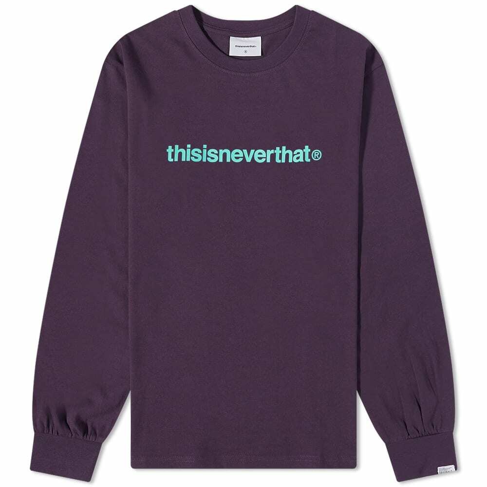 Photo: thisisneverthat Men's Long Sleeve T-Logo T-Shirt in Purple