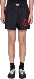 VAQUERA Black & Red Snap Shorts