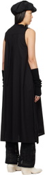 Y's Black Sleeveless Midi Dress