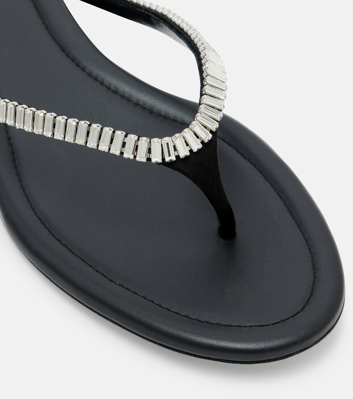 Rene Caovilla Embellished satin thong sandals