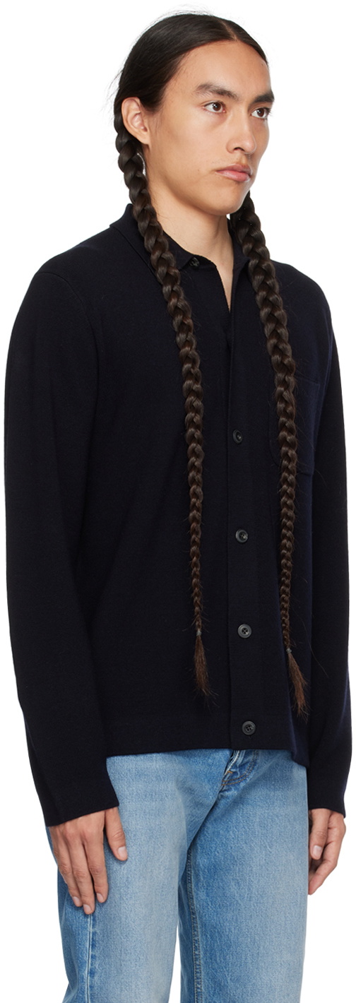 Vince Navy Rib Cardigan