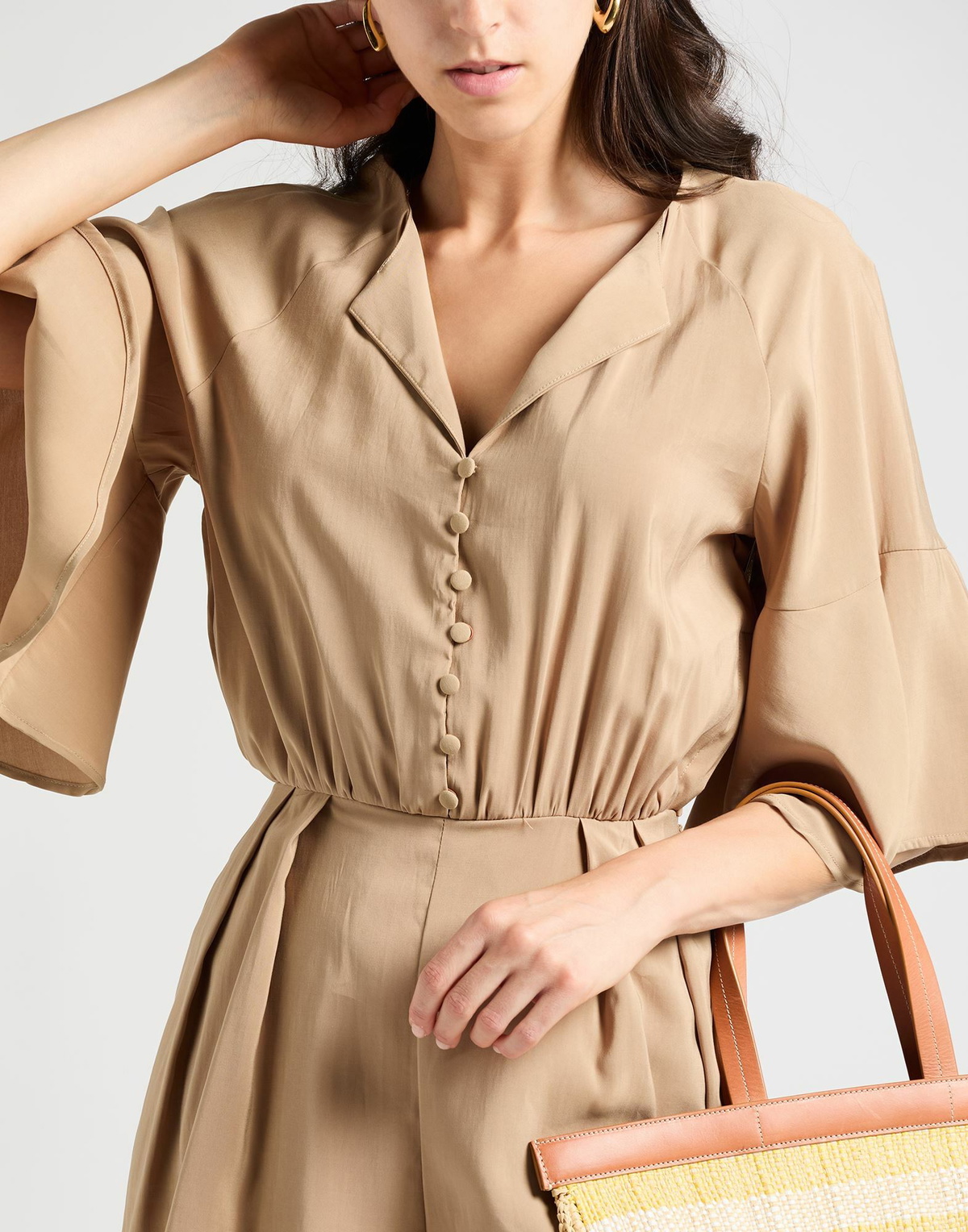 Jijil Womens Playsuit Camel