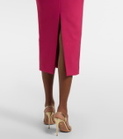 Roland Mouret Floral-appliqué bustier dress