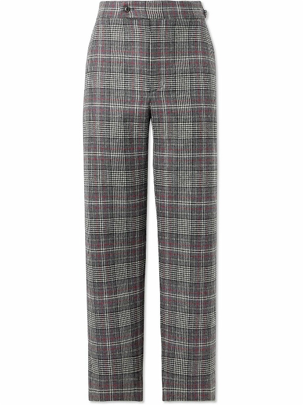 Photo: BODE - Straight-Leg Checked Flannel Trousers - Multi