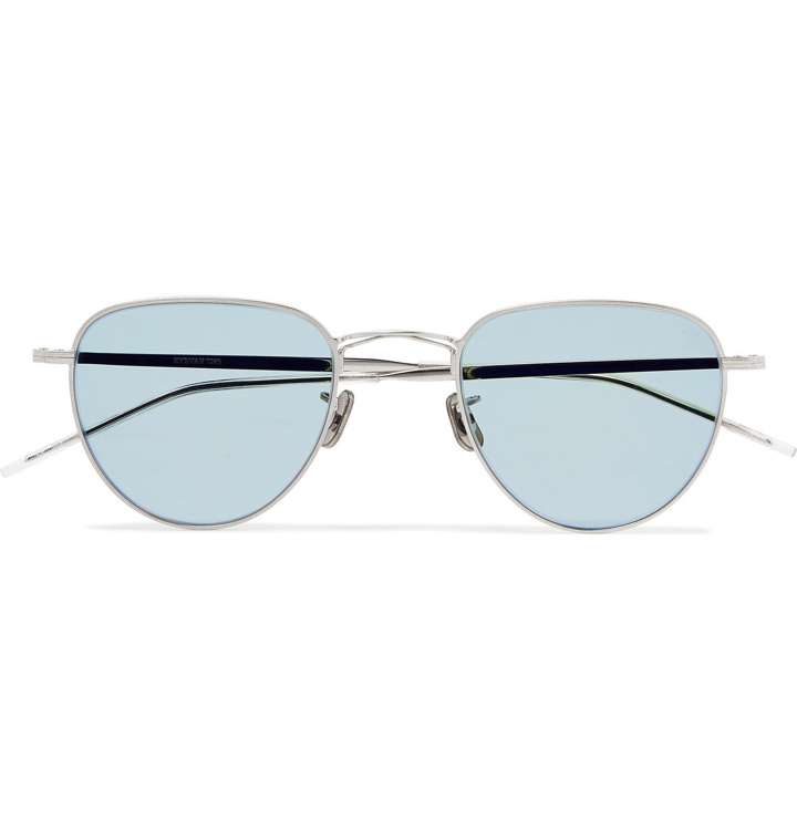 Photo: Eyevan 7285 - Round-Frame Silver-Tone Titanium Sunglasses - Silver