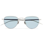 Eyevan 7285 - Round-Frame Silver-Tone Titanium Sunglasses - Silver