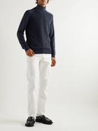 Etro - Logo-Embroidered Virgin Wool Rollneck Sweater - Blue