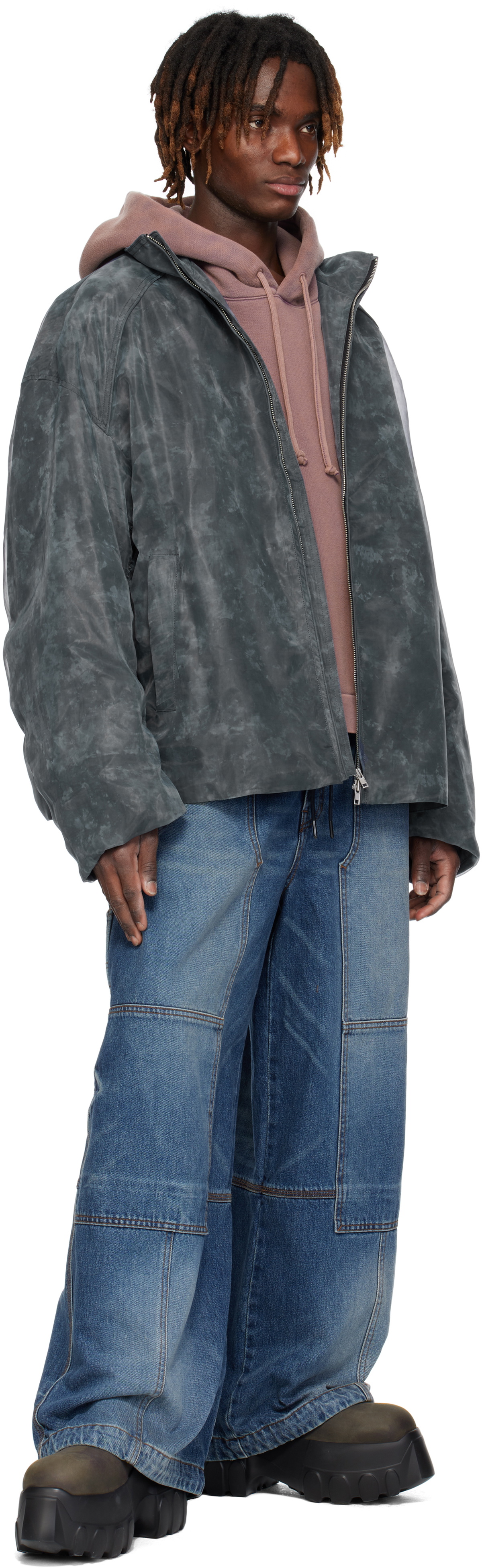 Juun.J Blue Wide Jeans