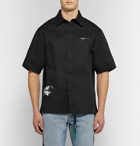 Off-White - Dondi White Printed Cotton-Blend Twill Shirt - Men - Black