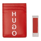 Hugo Red Money Clip Card Holder