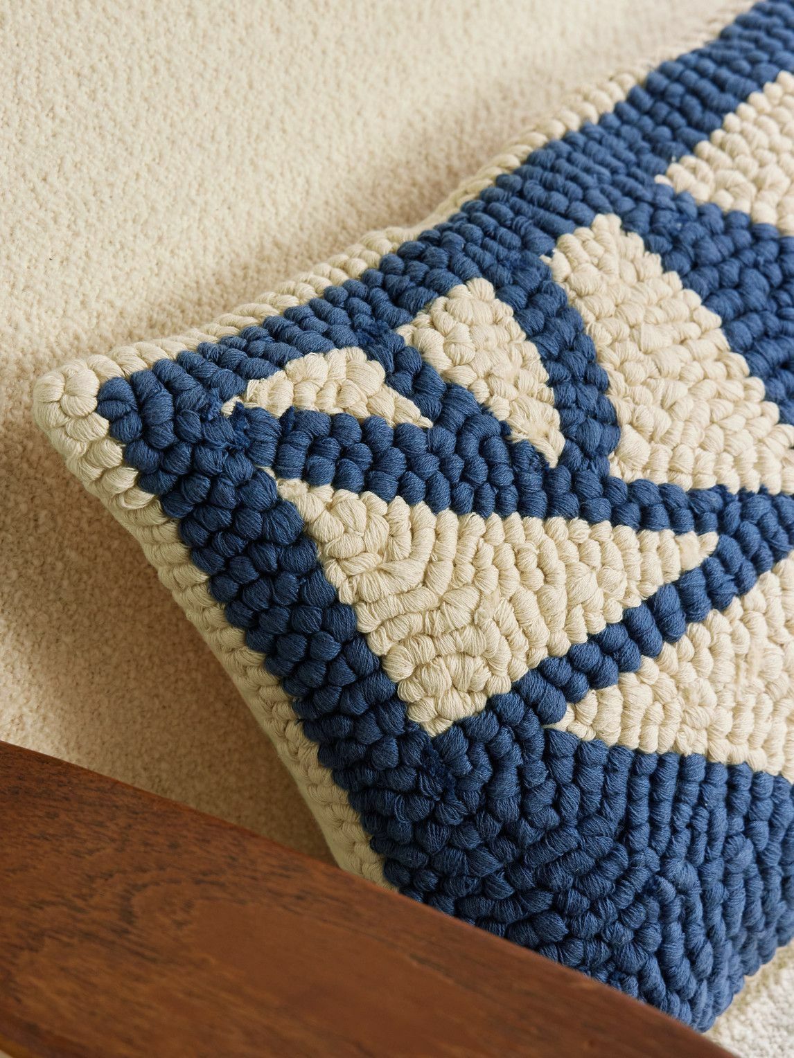 The Conran Shop - Ira Knotted Cotton and Linen Cushion, 30 x 50cm