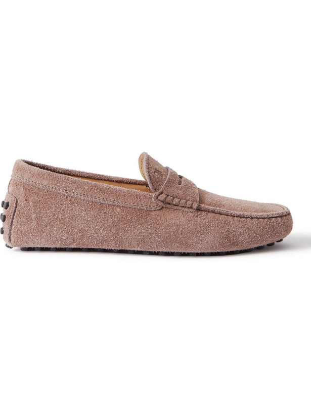 Photo: Tod's - Gommino Suede Driving Shoes - Brown