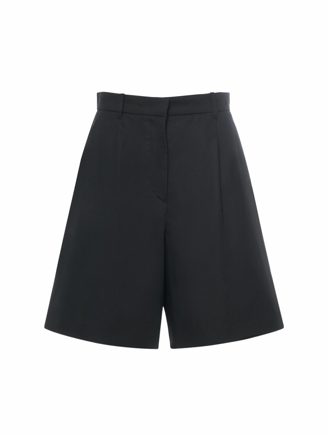 WEEKEND MAX MARA Ecuba Cotton & Linen Canvas Shorts Weekend