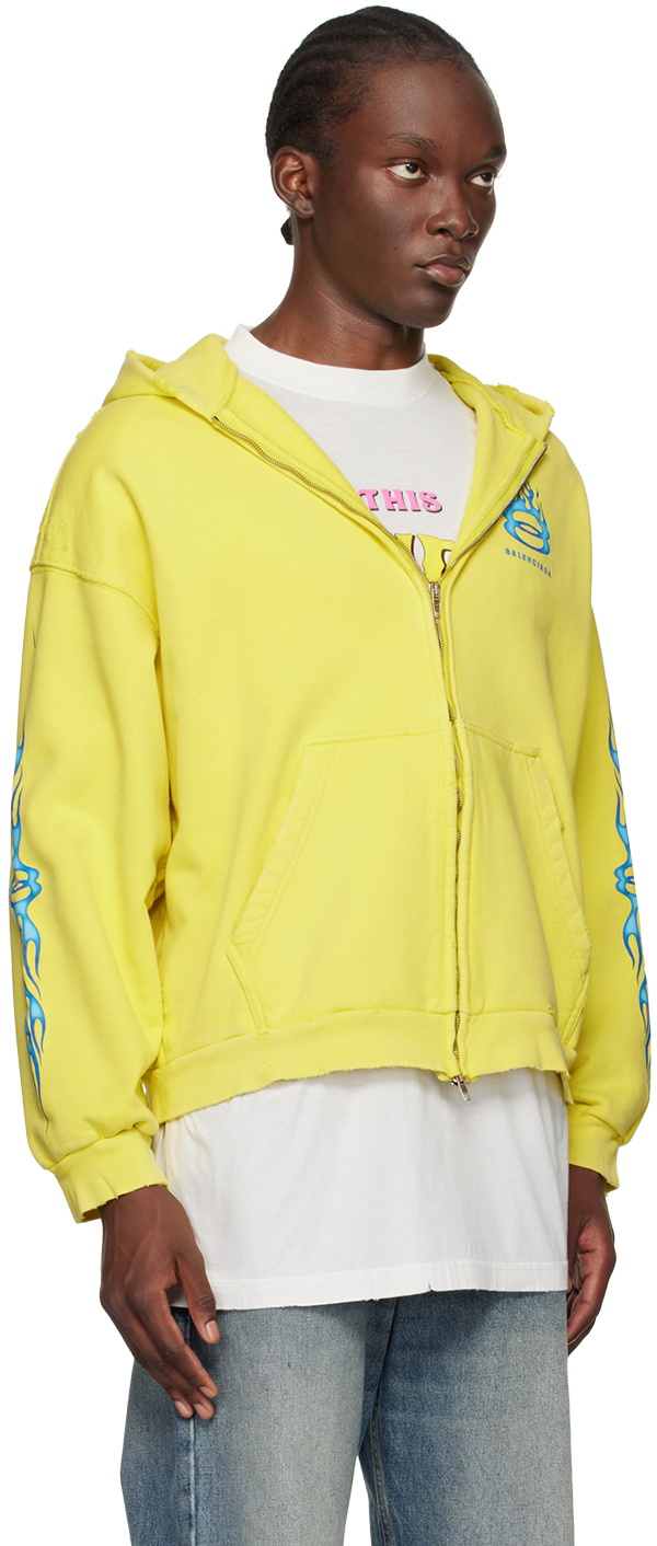 Balenciaga Yellow Burning Unity Hoodie