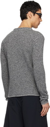 ERL Gray Thin Wool Crewneck Sweater