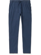 Onia - Straight-Leg Linen-Blend Drawstring Trousers - Blue