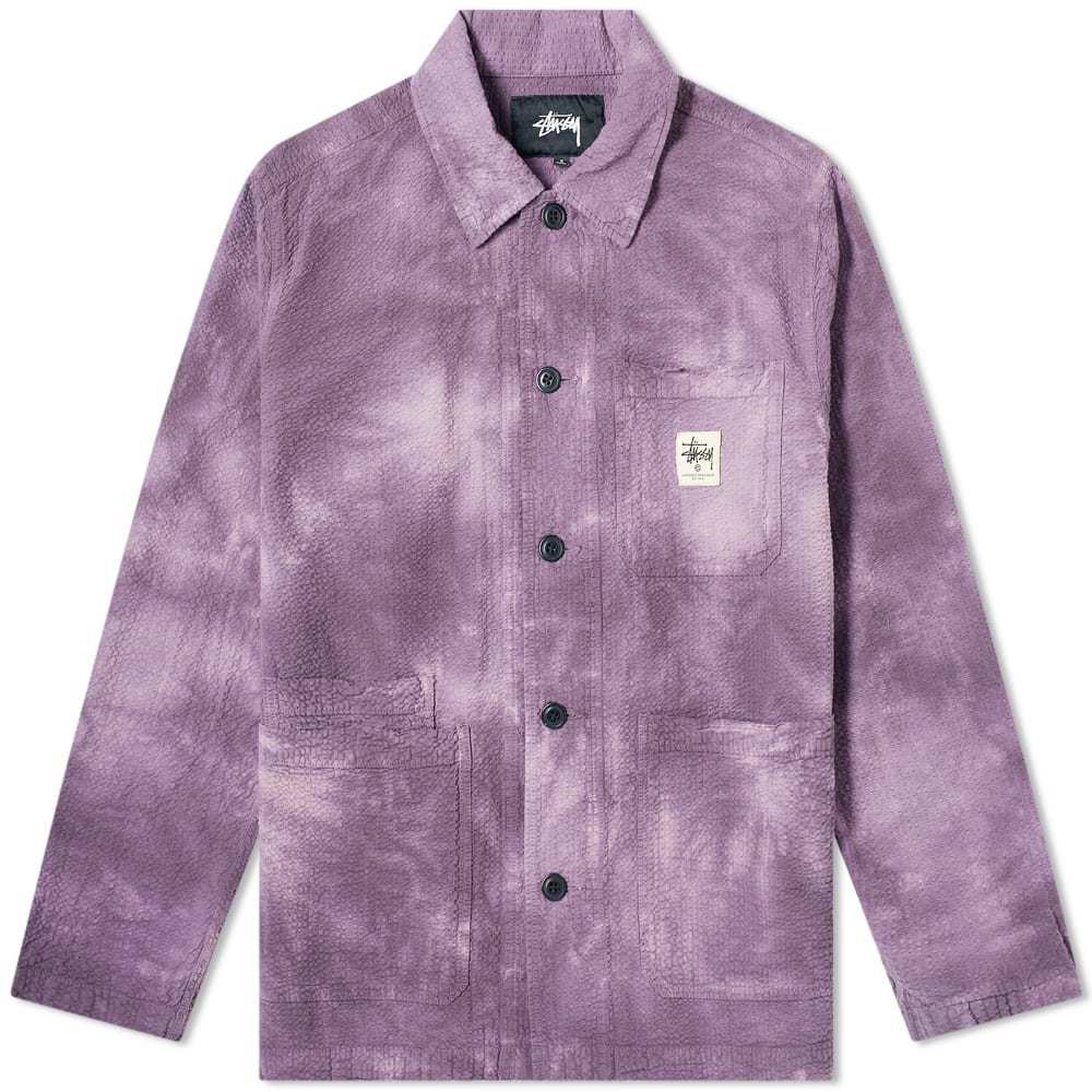 Stussy O'Dyed Seersucker Chore Jacket Purple