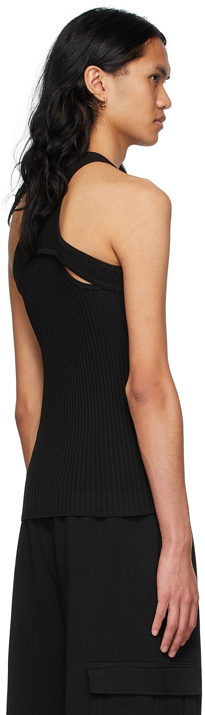 ANDREĀDAMO SSENSE Exclusive Black Viscose Tank Top