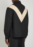 Valentino Garavani Panelled Woven Jacket Black