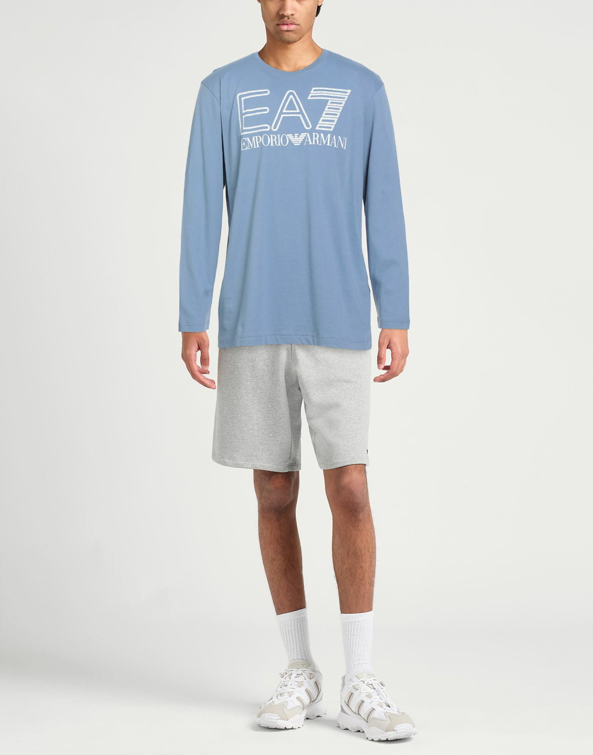 Ea7 Mens T-shirt Light in Blue