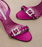 Manolo Blahnik Sumbasan embellished satin sandals