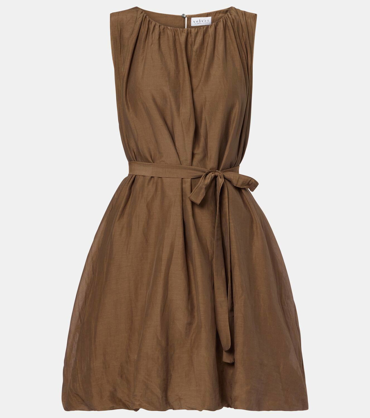 Velvet Margot cotton and silk voile minidress