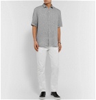 Sunspel - Checked Linen-Canvas Shirt - Gray