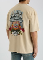 Amiri Championship Printed Cotton T-shirt Beige