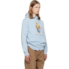Polo Ralph Lauren Blue Polo Bear Garment-Dyed Fleece Hoodie
