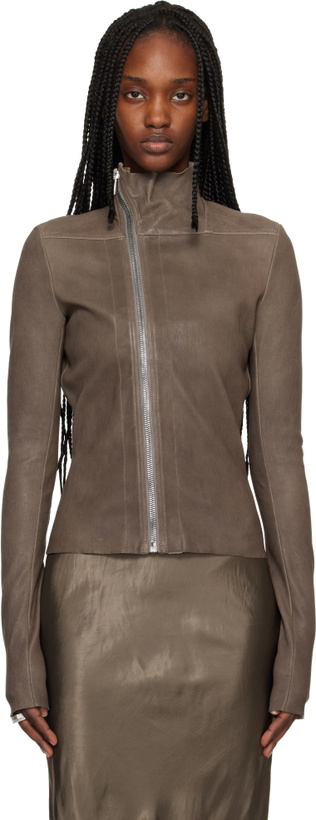 Photo: Rick Owens Brown Temple Gary Leather Jacket