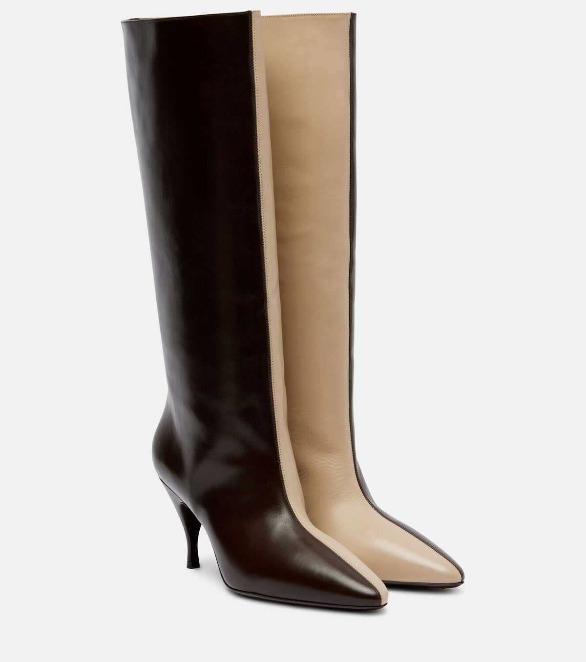 Herbert Levine Two Faced leather knee-high boots