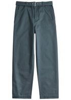 Maison Kitsuné Belted Cotton Trousers Grey
