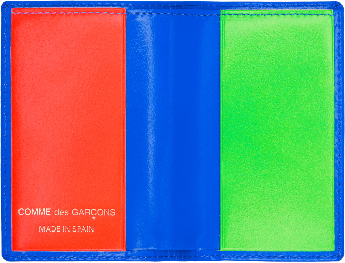 COMME des GARÇONS WALLETS Blue Super Fluo Group Card Holder