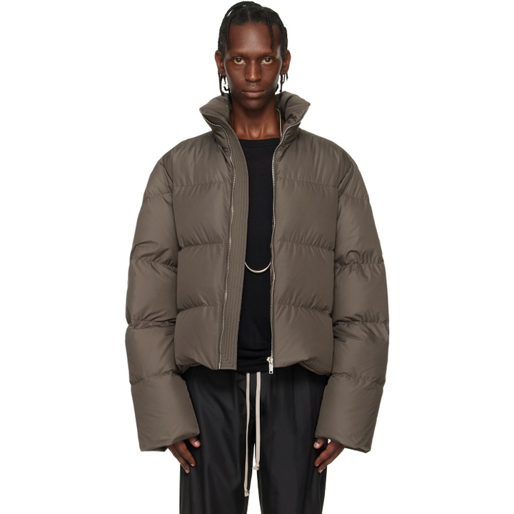 Photo: Rick Owens Moncler + Rick Owens Gray Cyclopic Down Jacket