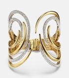 Yeprem Golden Strada 18kt gold and white gold cuff bracelet with diamonds