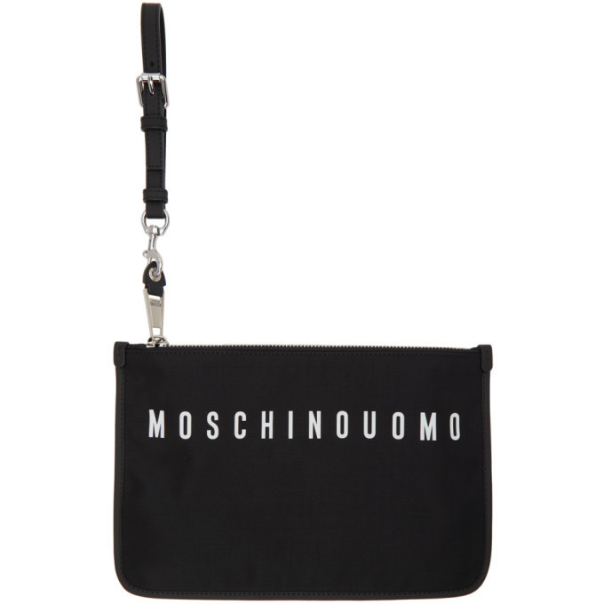 Photo: Moschino Black Canvas Moschinouomo Pouch