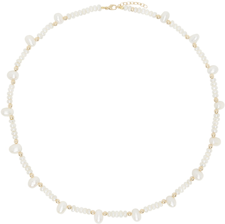 Photo: JIA JIA White Ocean Pearl Gold Bead Necklace