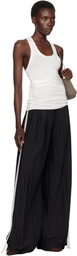 AARON ESH White Satin Tie Jersey Vest