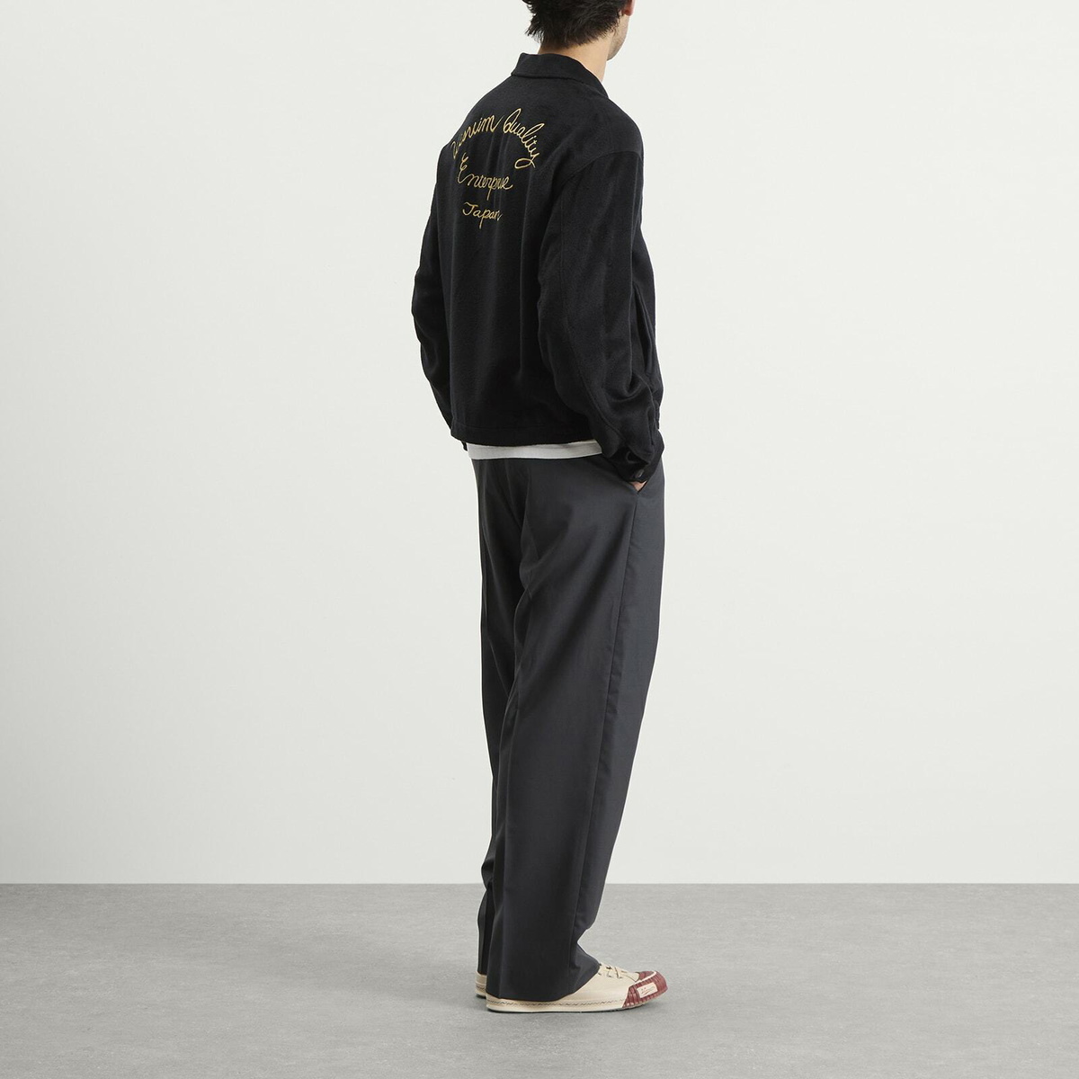 Visvim Men's Norad Brushed Silk Jacket in Black Visvim