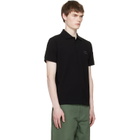 Moncler Black Logo Cotton Piquet Polo