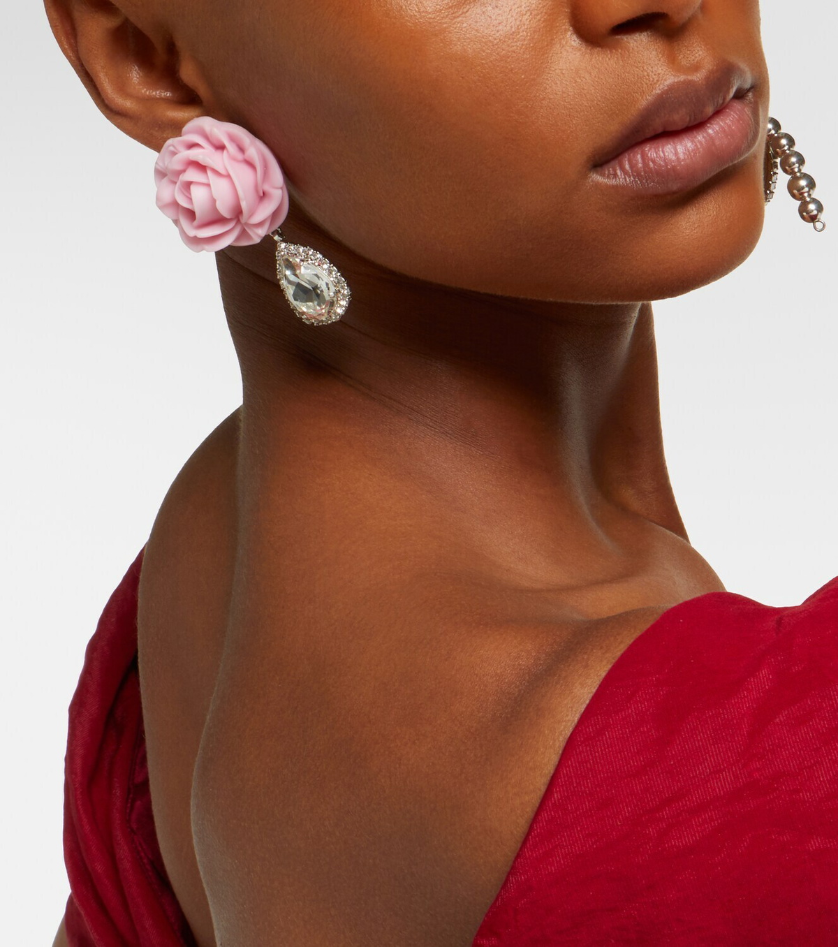 Magda Butrym Rose embellished drop earrings