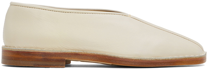 Photo: LEMAIRE Off-White Flat Piped Slippers