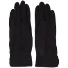 Yohji Yamamoto Black Slit Gloves