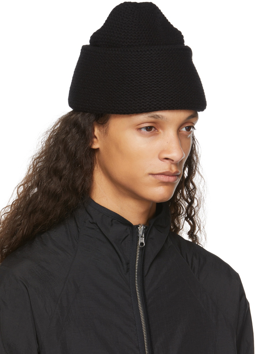 Nobis Black Mira Purl Knit Beanie