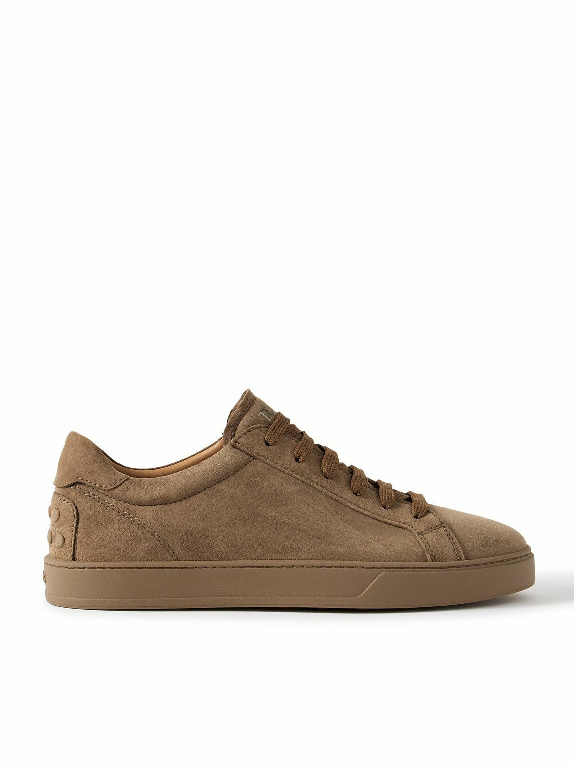 Tod's - Allacciata Cassetta Rubber-Trimmed Suede Sneakers - Brown