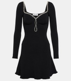 Self-Portrait Embellished cutout minidress