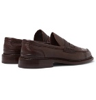 Tricker's - Adam Pebble-Grain Leather Penny Loafers - Brown
